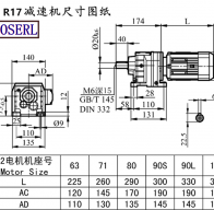 R17減速機(jī)電機(jī)尺寸圖紙