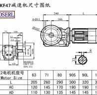 KF47減速機(jī)電機(jī)尺寸圖紙